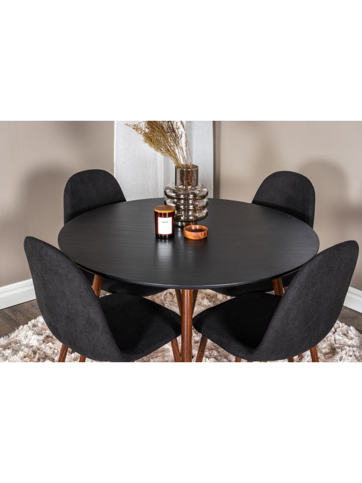 ebuy24 Essgruppe Plaza 15 (5-teilig) Schwarz 100 x 100 cm günstig kaufen onesize