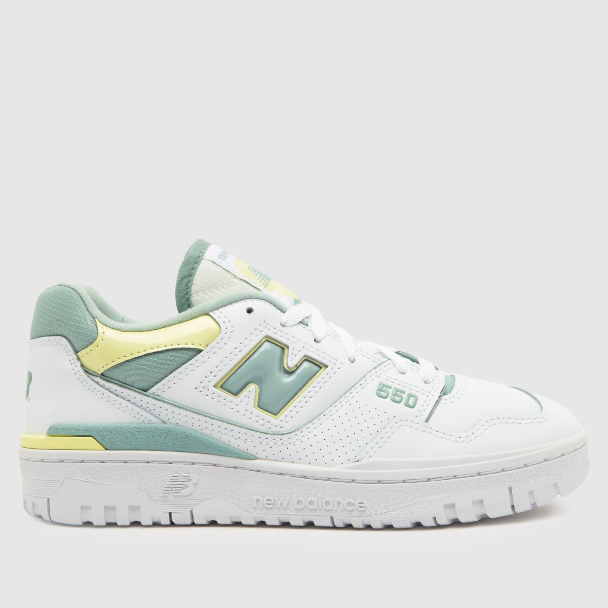 New Balance bb550 träningsskor i vitt och grönt