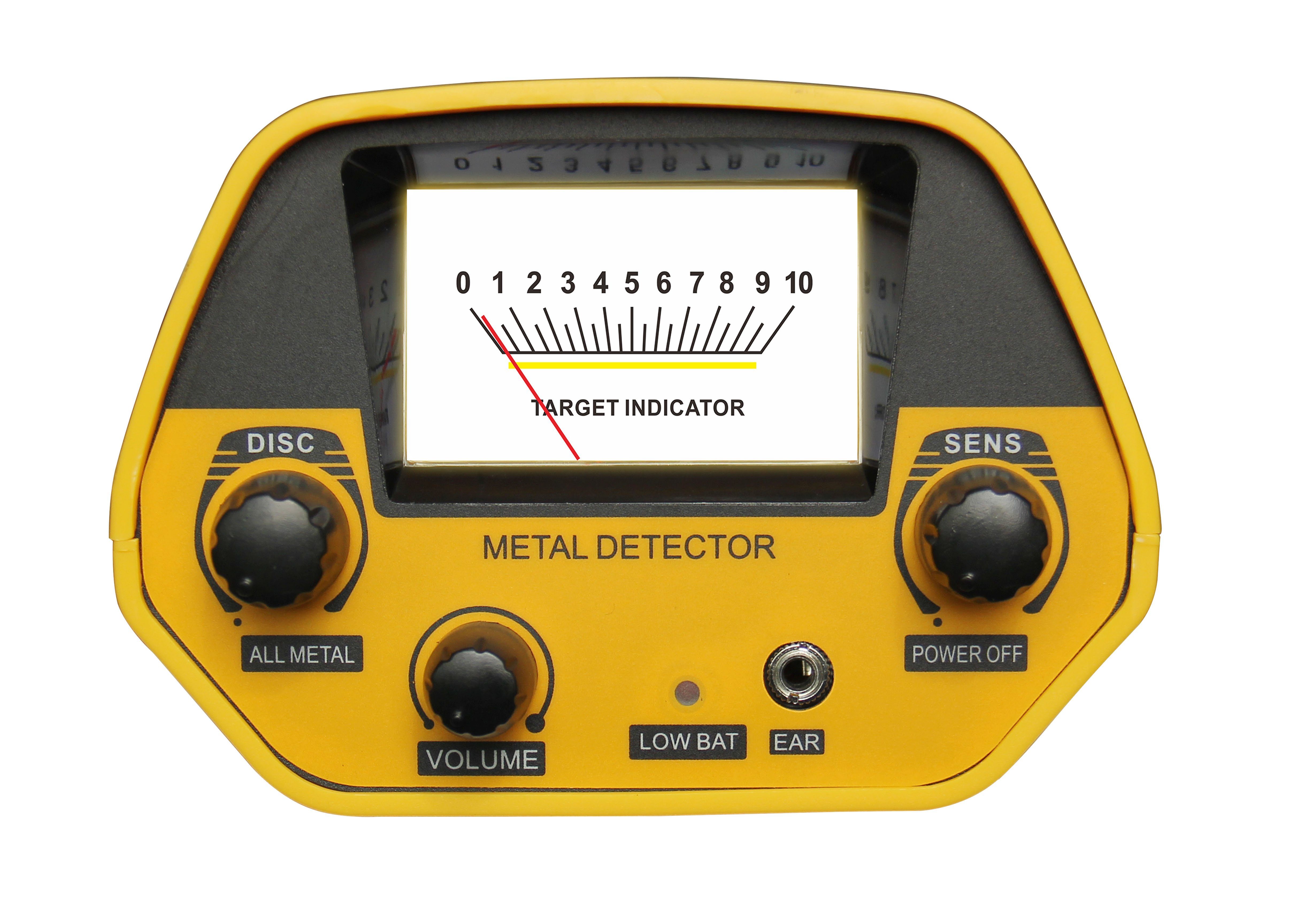 FCH Metalldetektor Metallldetektor mit Kopfhörer, Schaufel und Tragetasche