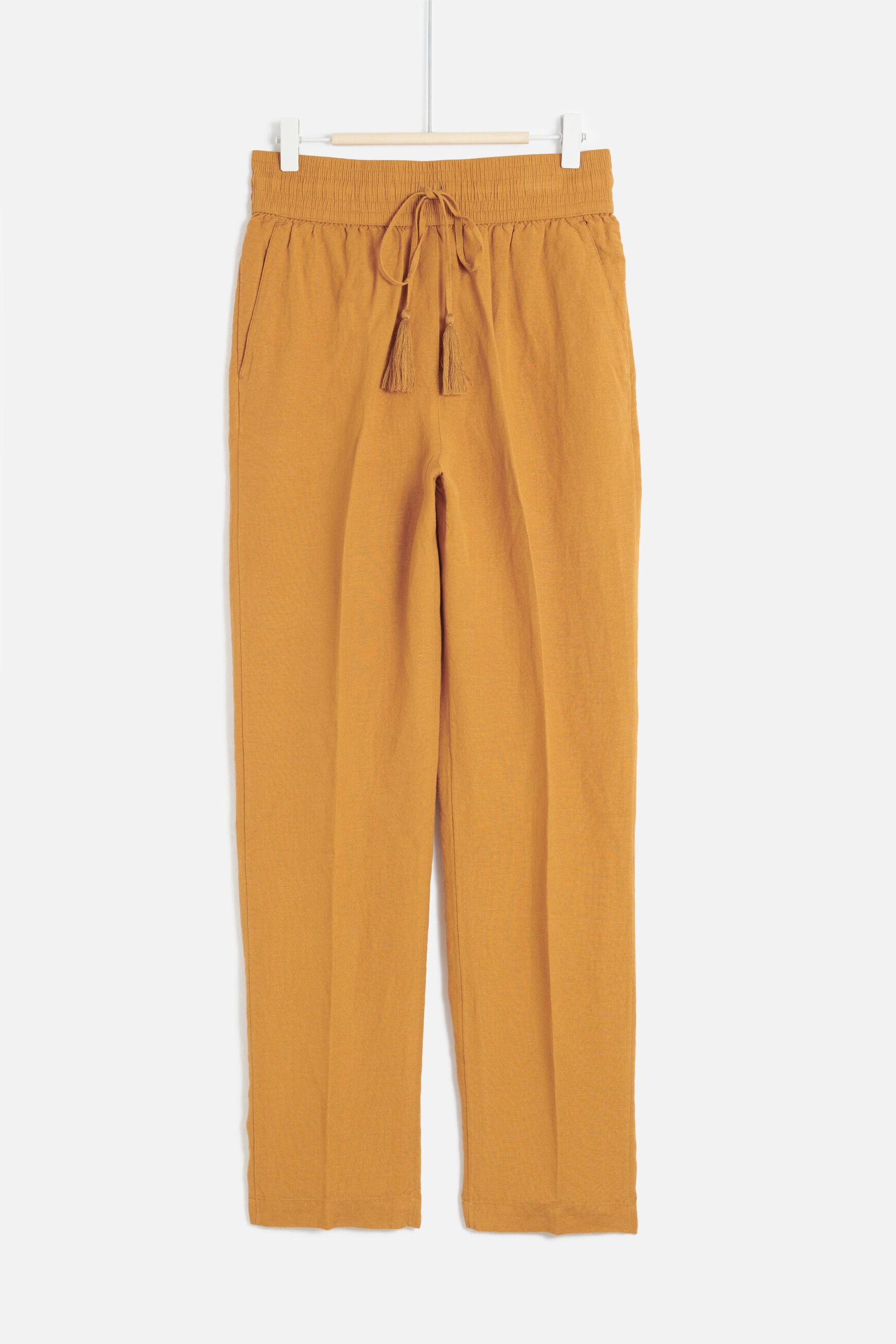 pantalon luc marron cognac femme
