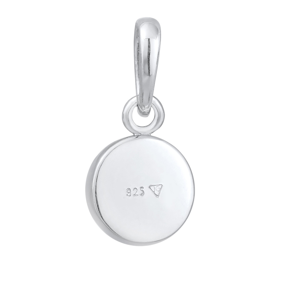 Elli Elli Pendentif Femmes pendentif solitaire rond avec pierre de lune en argent ster Pendentif