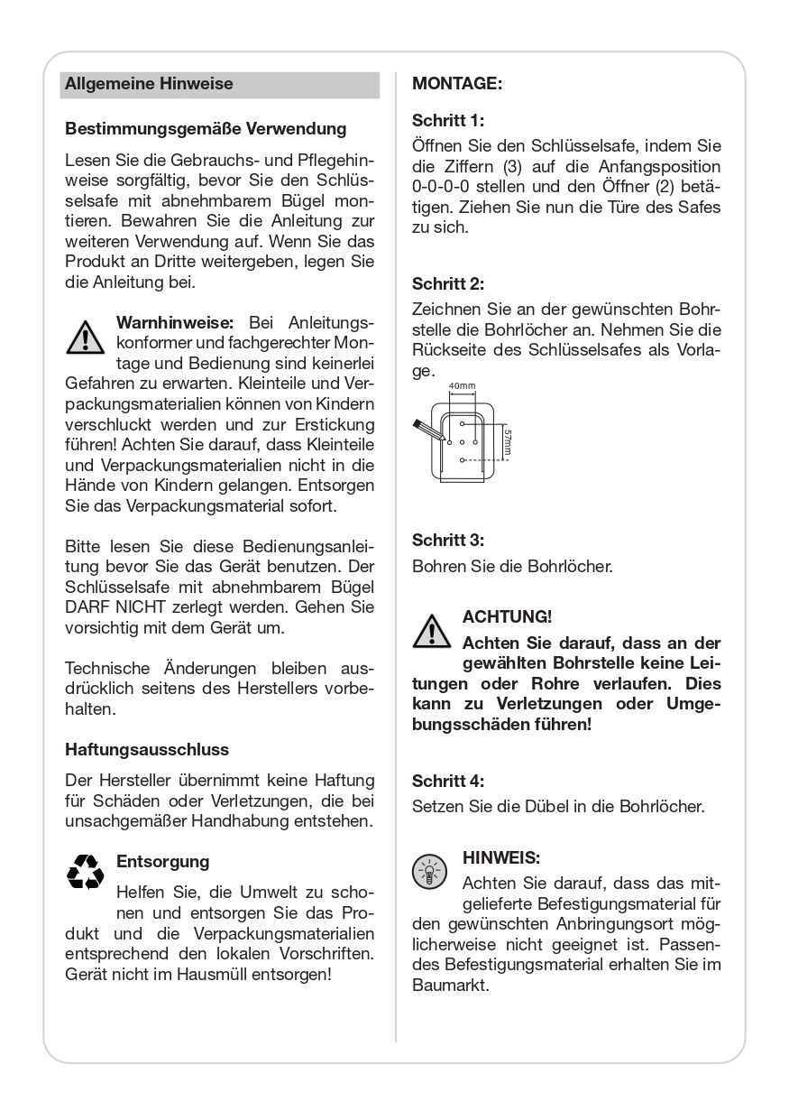 Basi Schlüsselsafe - SSZ 200B - schwarz/orange
