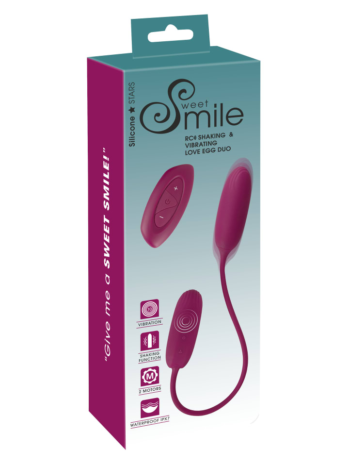 Sweet Smile Vibro-Ei RC Shaking & Vibrating Love Egg Duo in rot günstig kaufen 50 cm