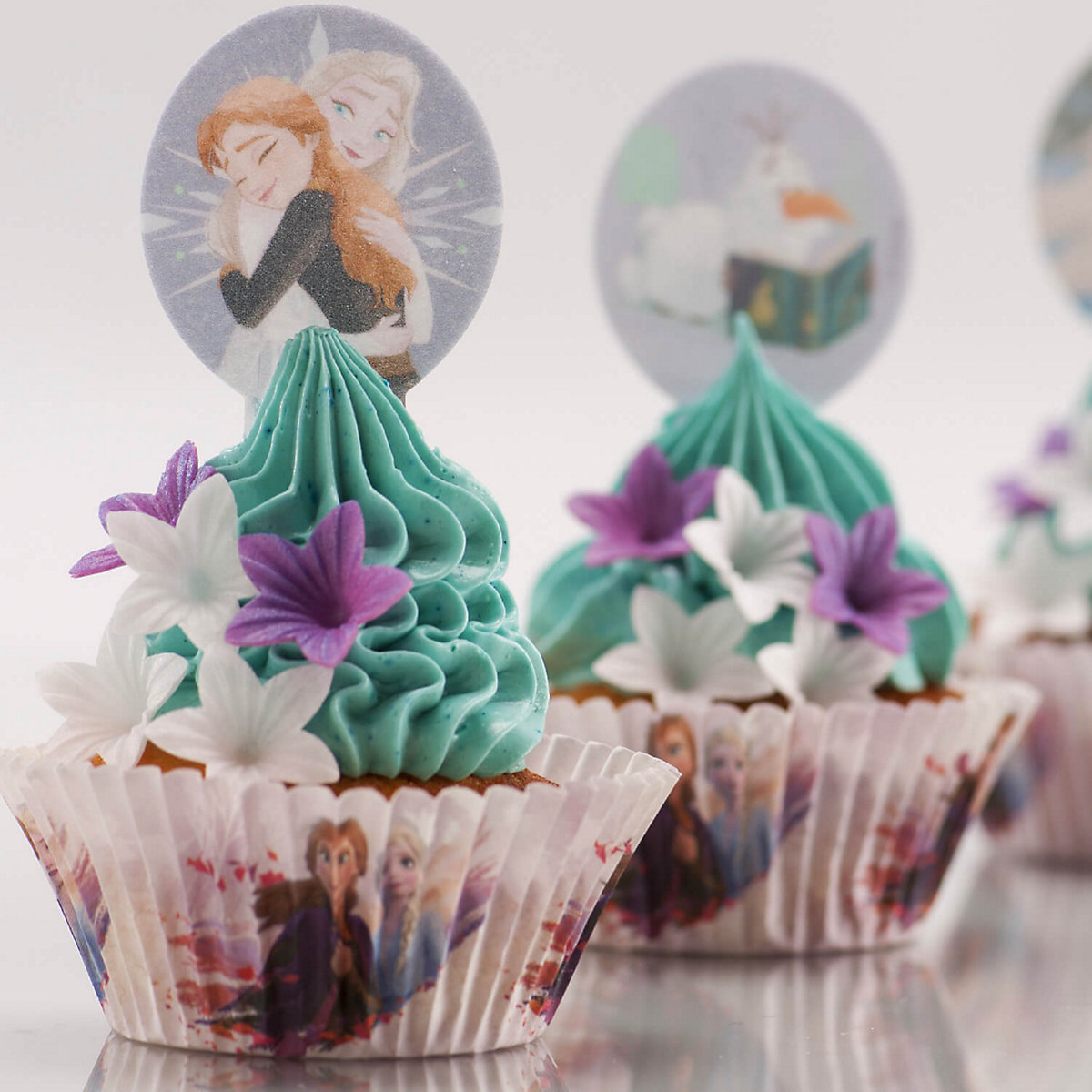 Essbare Einstecker   Frozen als Muffindeko zum Geburtstag, 20 Stück