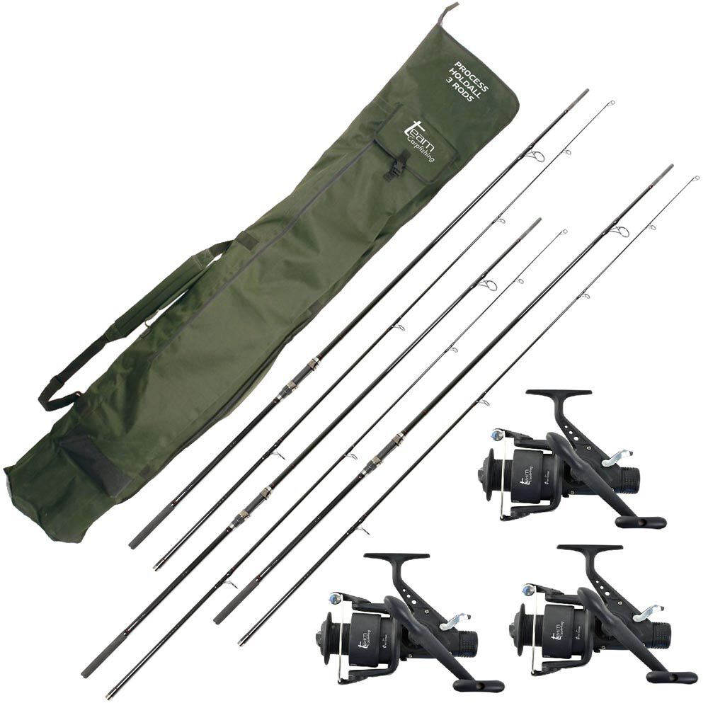Pakkaa joukkue karppikalastus pêche carpe 3 canne + 3 moulinets débrayables + fourreau