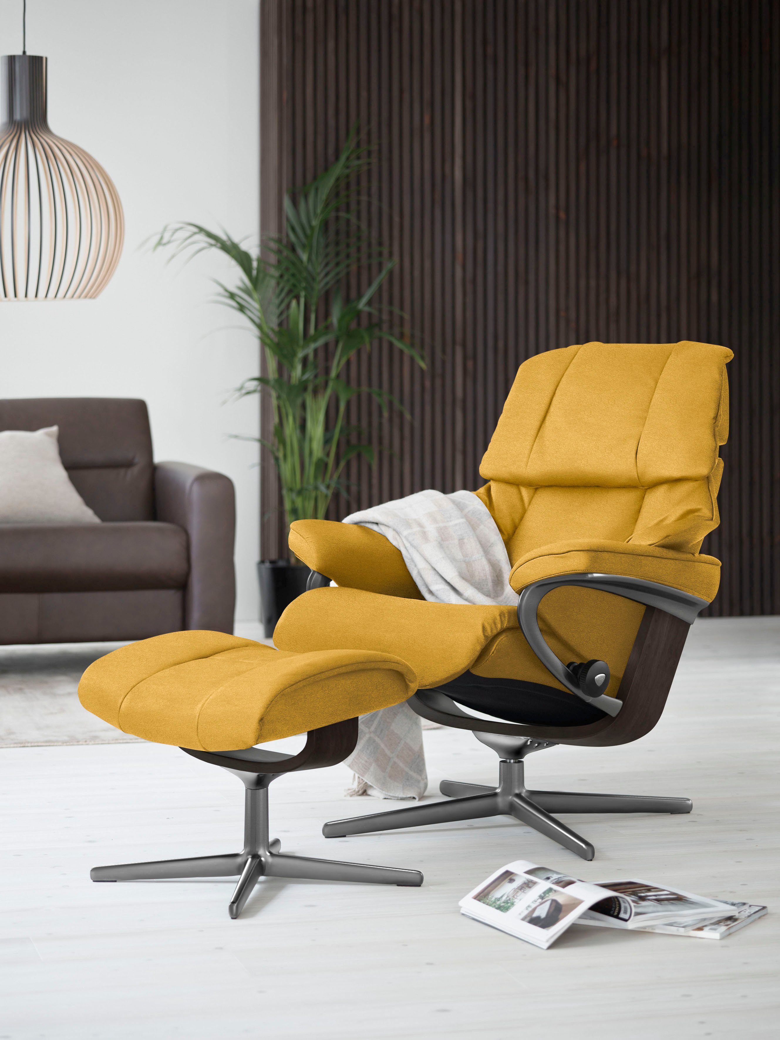 Stressless® Relaxsessel Reno, mit Cross Base, Größe S, M & L, Holzakzent Wenge