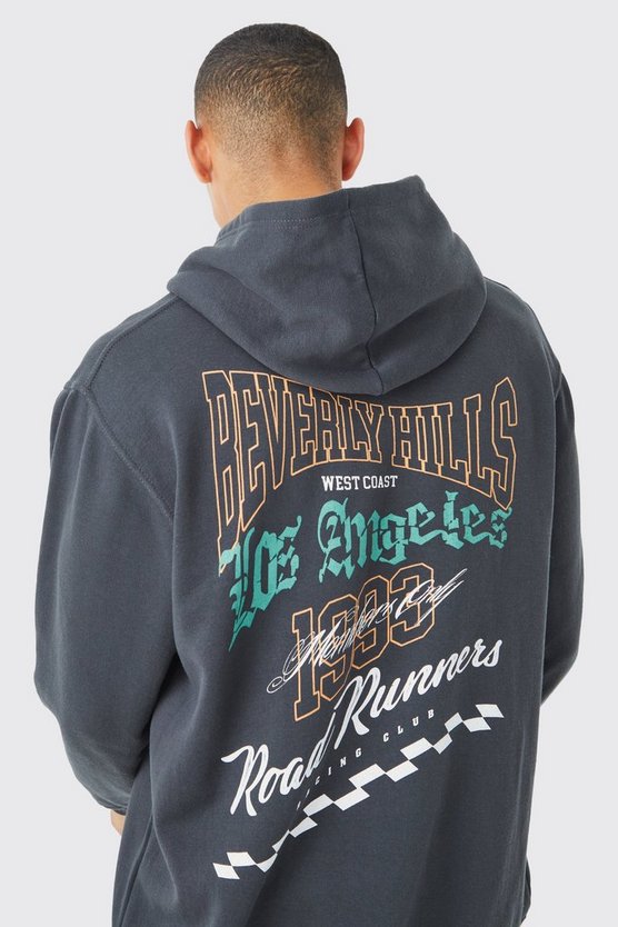 Oversize Hoodie mit Beverly Hills Print