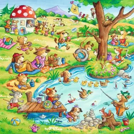 Kinderpuzzle ab 5 Jahren - Ferien auf dem Land - 49 Teile