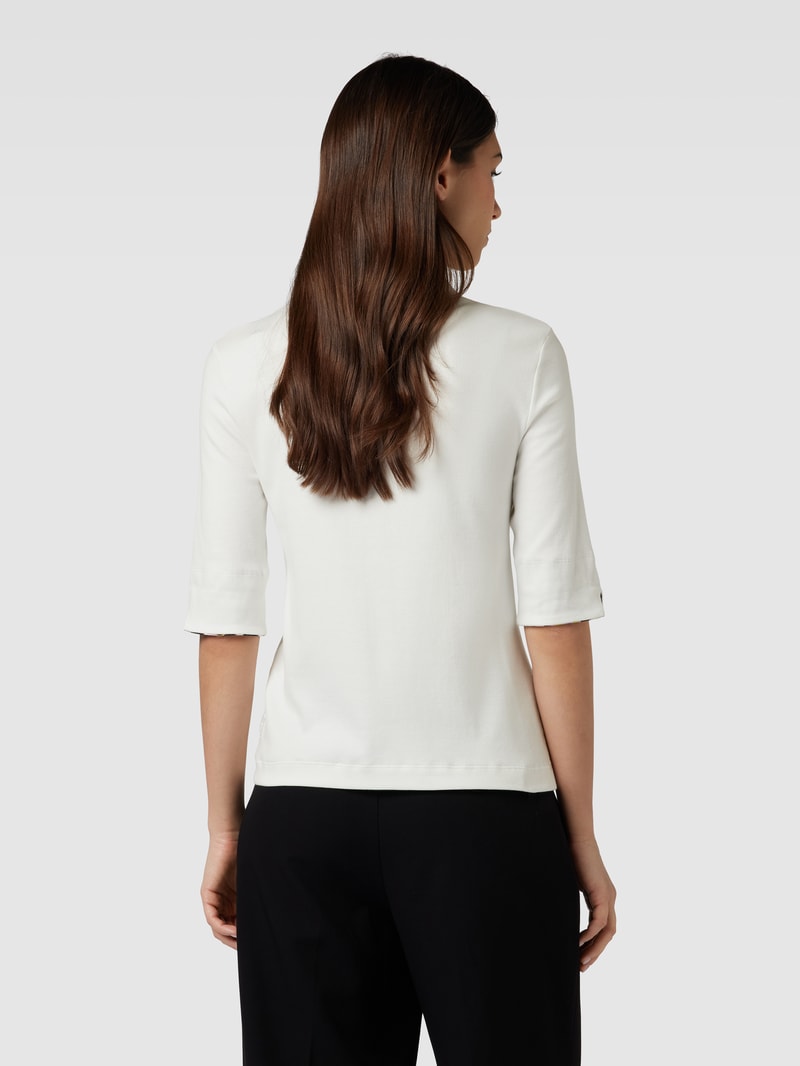 Poloshirt mit Animal-Print in offwhite
