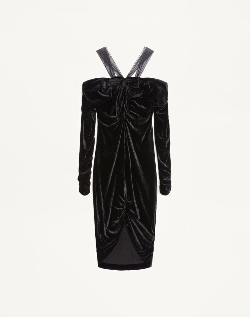 Vestido midi de veludo