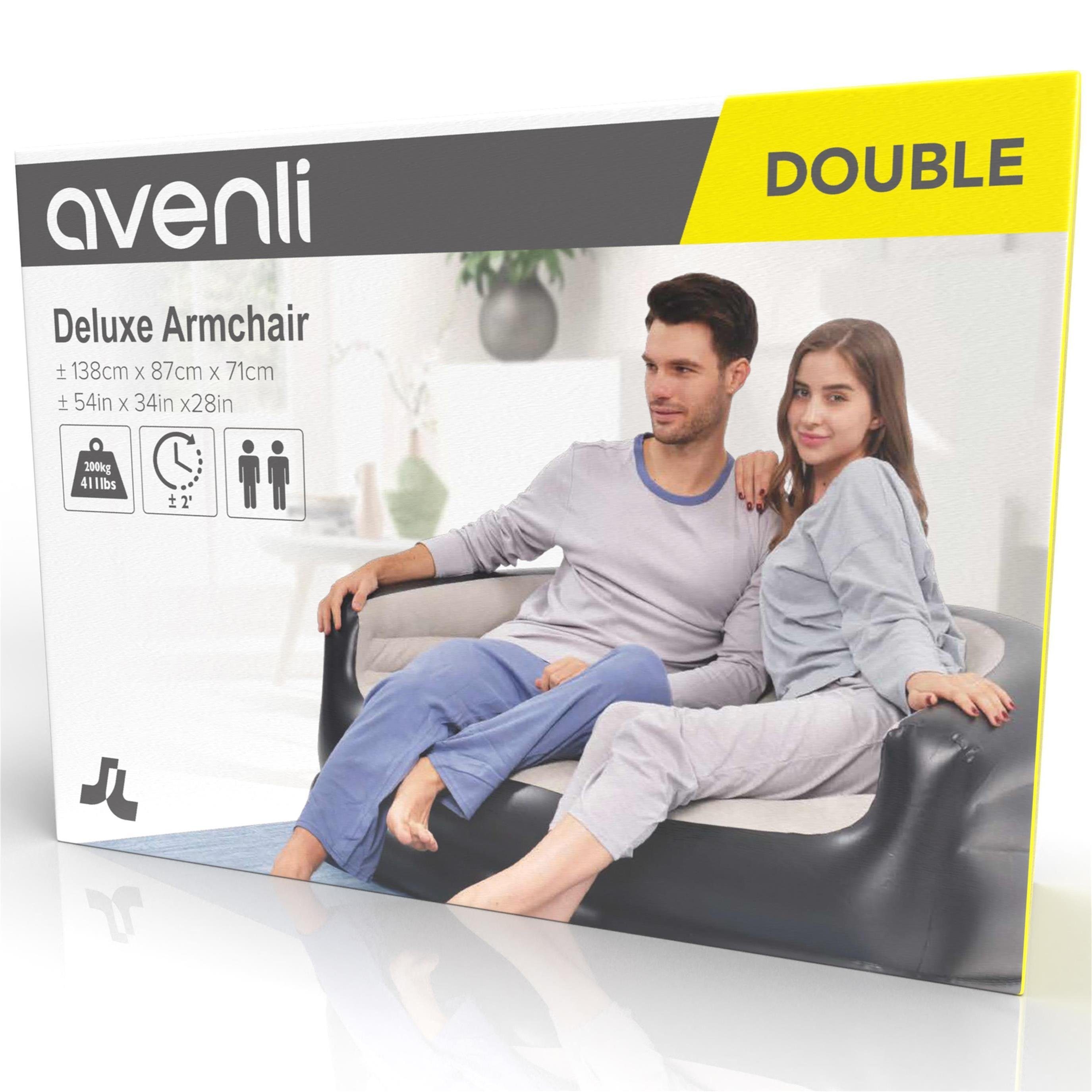 Avenli Luftsofa aufblasbares Luftsofa 138x87x71cm, (Avenli aufblasbares Sofa), Nackenlehne für hervorragende Stabilität und Sitzkomfort
