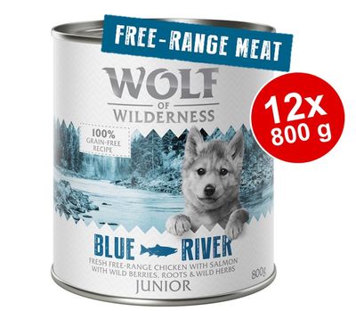 Sparpaket 12 x 800 g Wolf of Wilderness JUNIOR - 