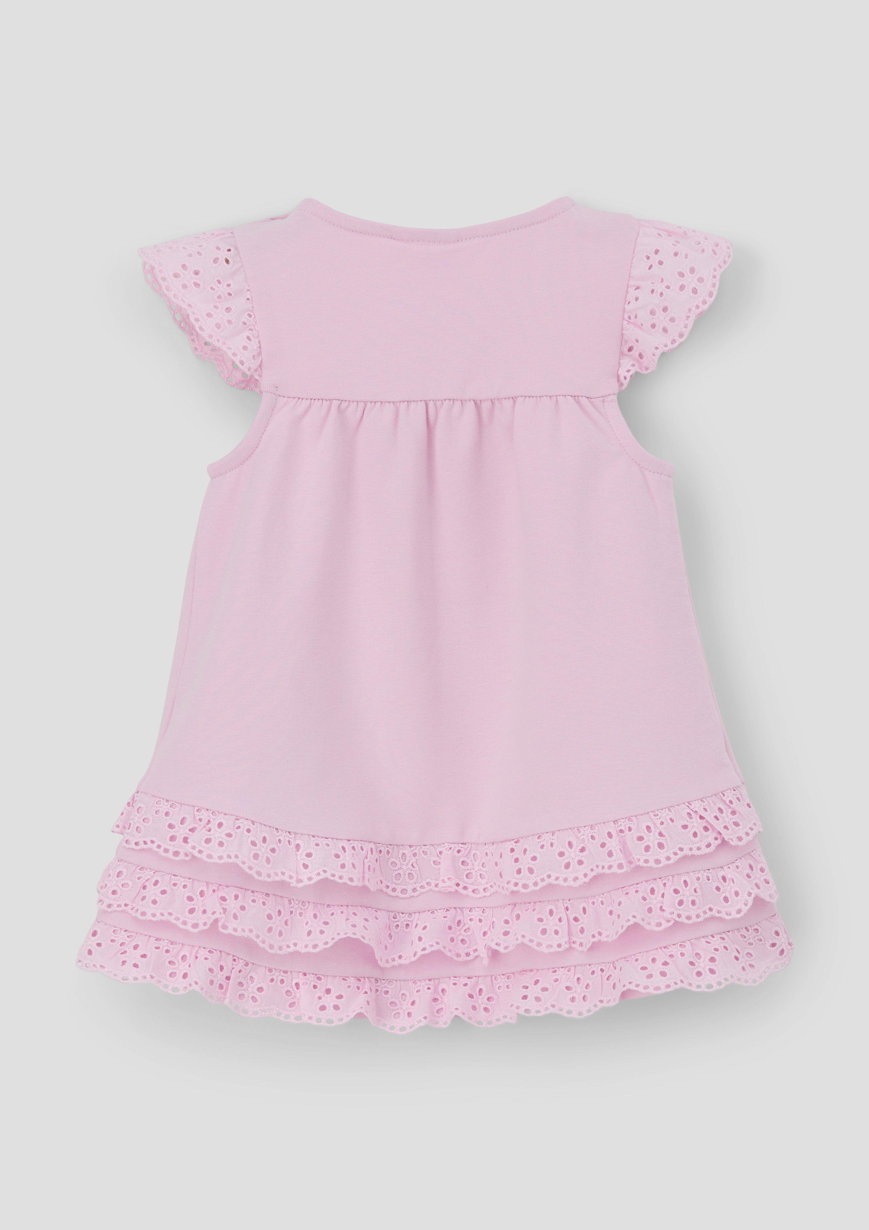 Sweatkleid mit Rüschen aus Lochspitze  2142001-4073