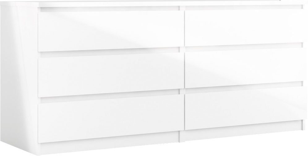 Home affaire Kommode Naia, Elegante und moderne Kommode mit 6 geräumige Schubladen