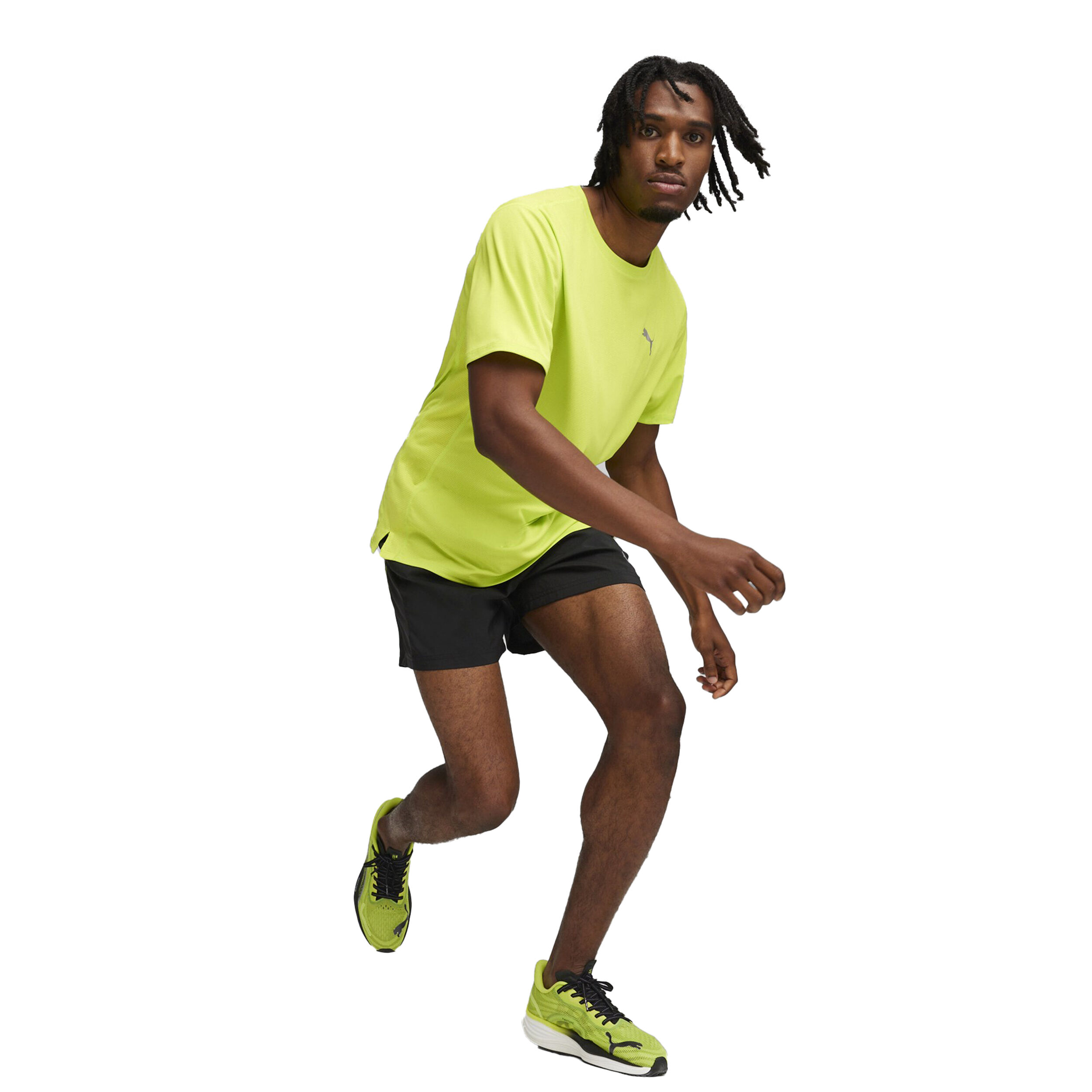 Run Favorite Velocity 5in Laufshorts Herren - Schwarz, Neongrün