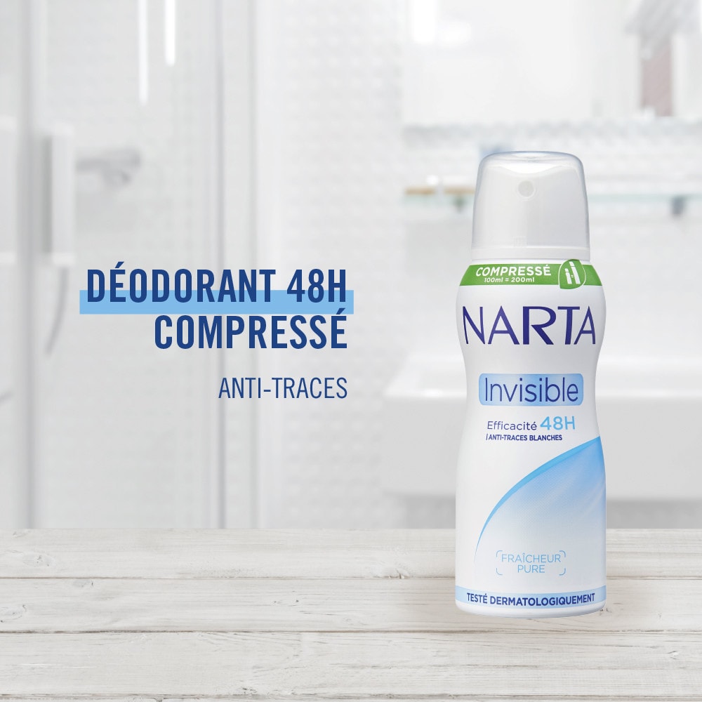 NARTA Narta Invisible Déodorant Compressé Anti-traces blanches