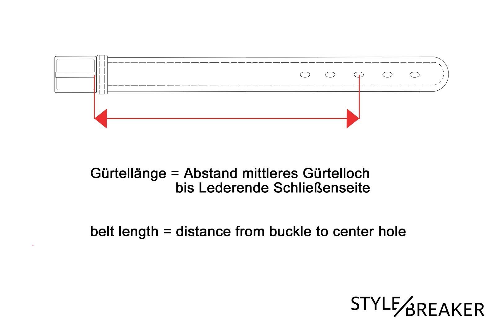 styleBREAKER Nietengürtel Gürtel mit verschiedenen Nieten und Strass
