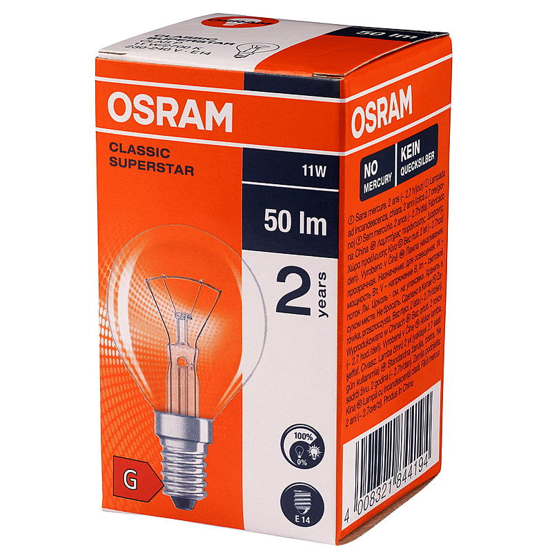 Osram Lyspære 11W E14 Classic P, Illum Osram