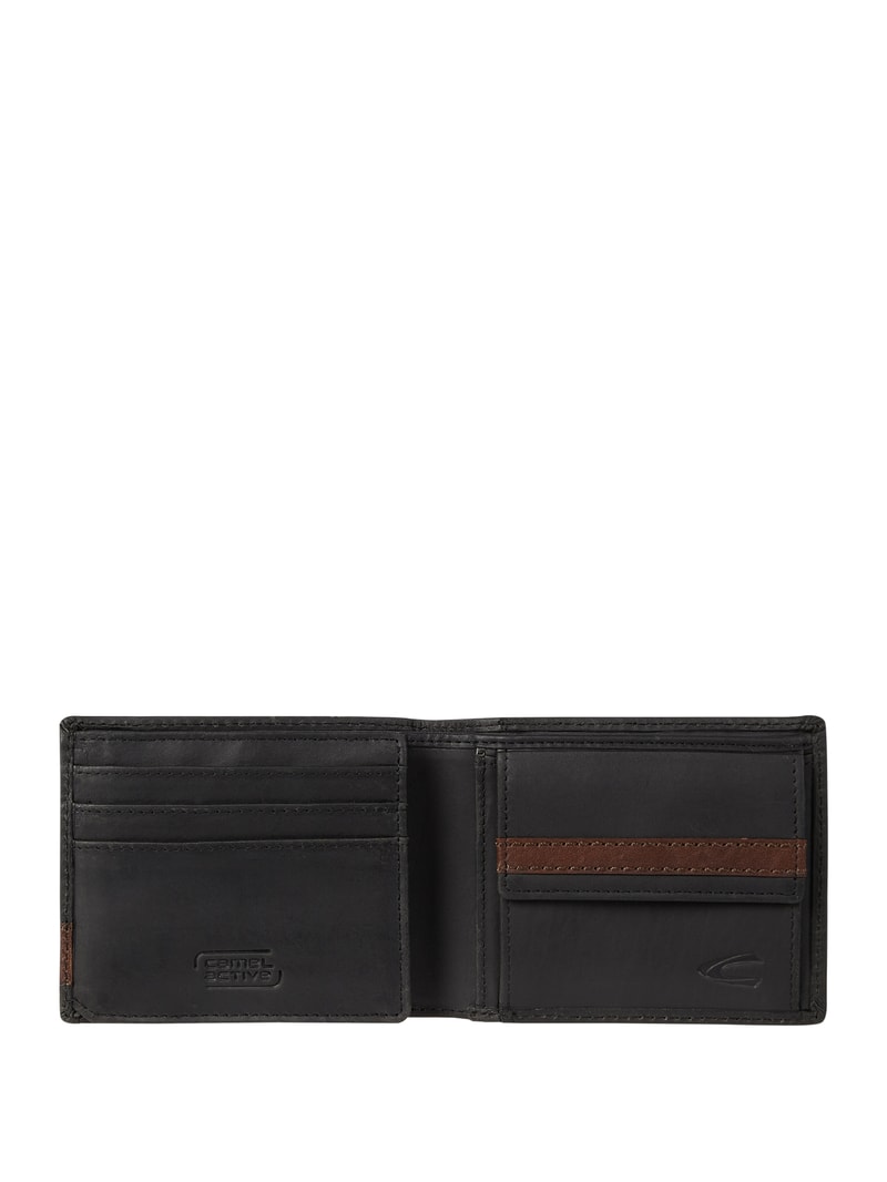 Portmonee aus Leder - RFID Safe in schwarz