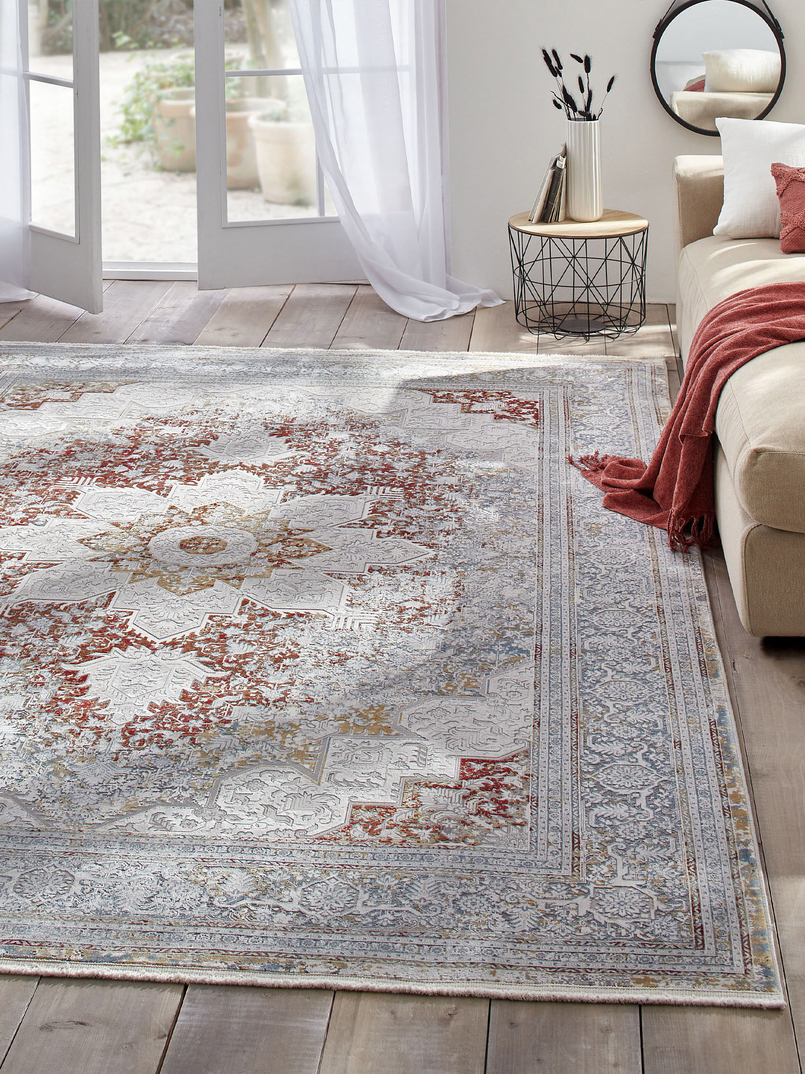 Kingfield Vintage-Teppich, Rouge