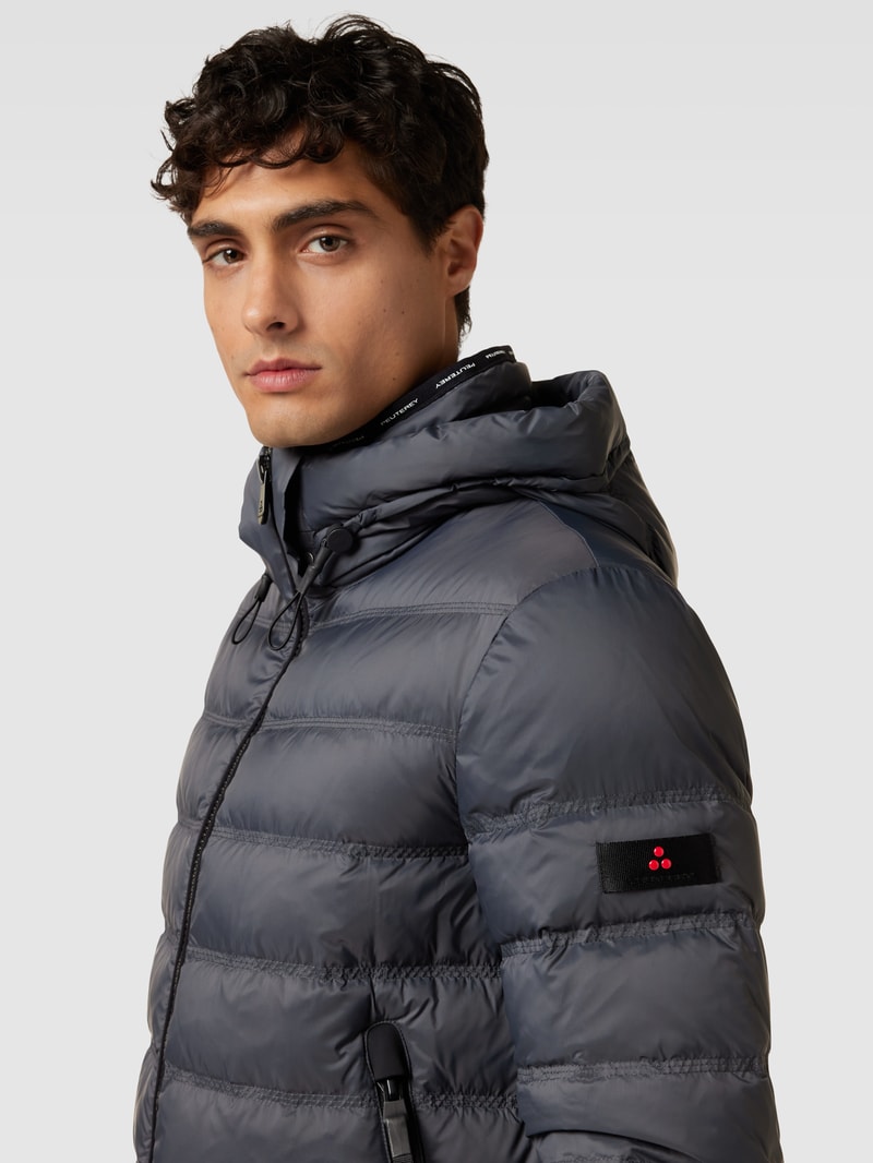 Steppjacke mit abnehmbarer Kapuze Modell 'BOGGS' in anthrazit