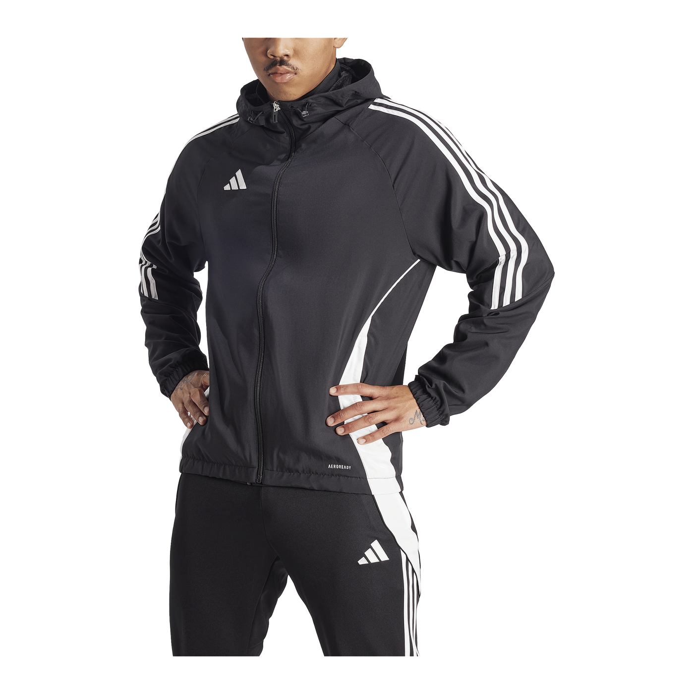 adidas Tiro 24 Windbreaker Schwarz Weiss