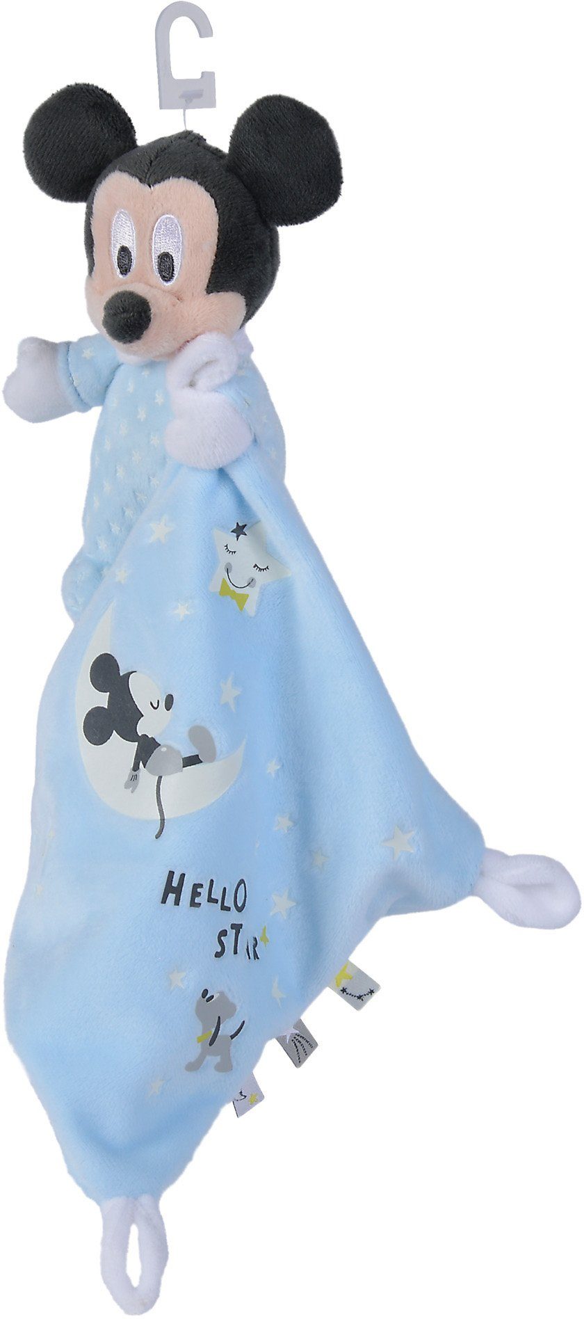 SIMBA Schmusetuch  Mickey Glow in the dark, Starry Night, mit leuchtenden Elementen