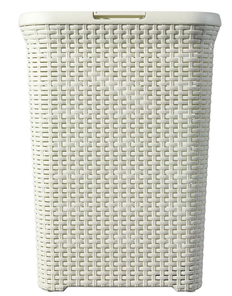 Curver 2-er Set STYLE Wäschebox 60L   Wäschekorb 45L creme