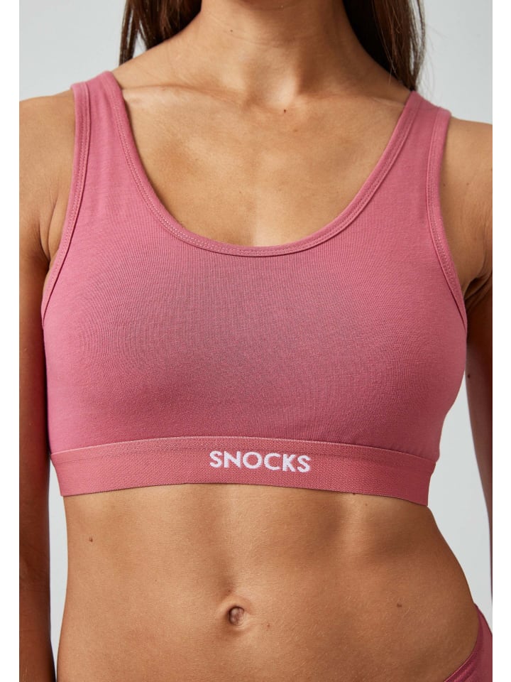 SNOCKS Soft BH aus Bio-Baumwolle 1 Stück in Mauve günstig kaufen