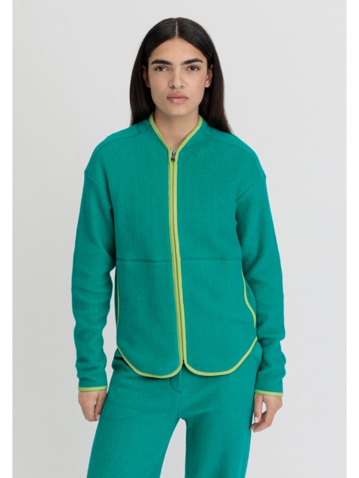 Hessnatur Fleece-Jacke in lagune günstig kaufen