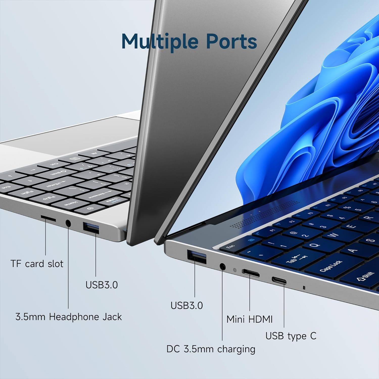 ALLDOCUBE Gaming-Notebook (Celeron, 256 GB SSD, Gaming Notebook HDMI Typ-C 2,4+5GHz WiFi 12000mAh Akku Bluetooth 5,0)
