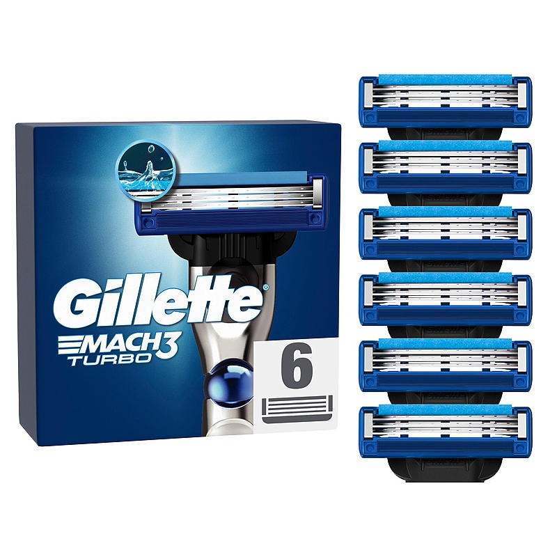 Gillette Gillette blader 6-pk Mach3 Turbo