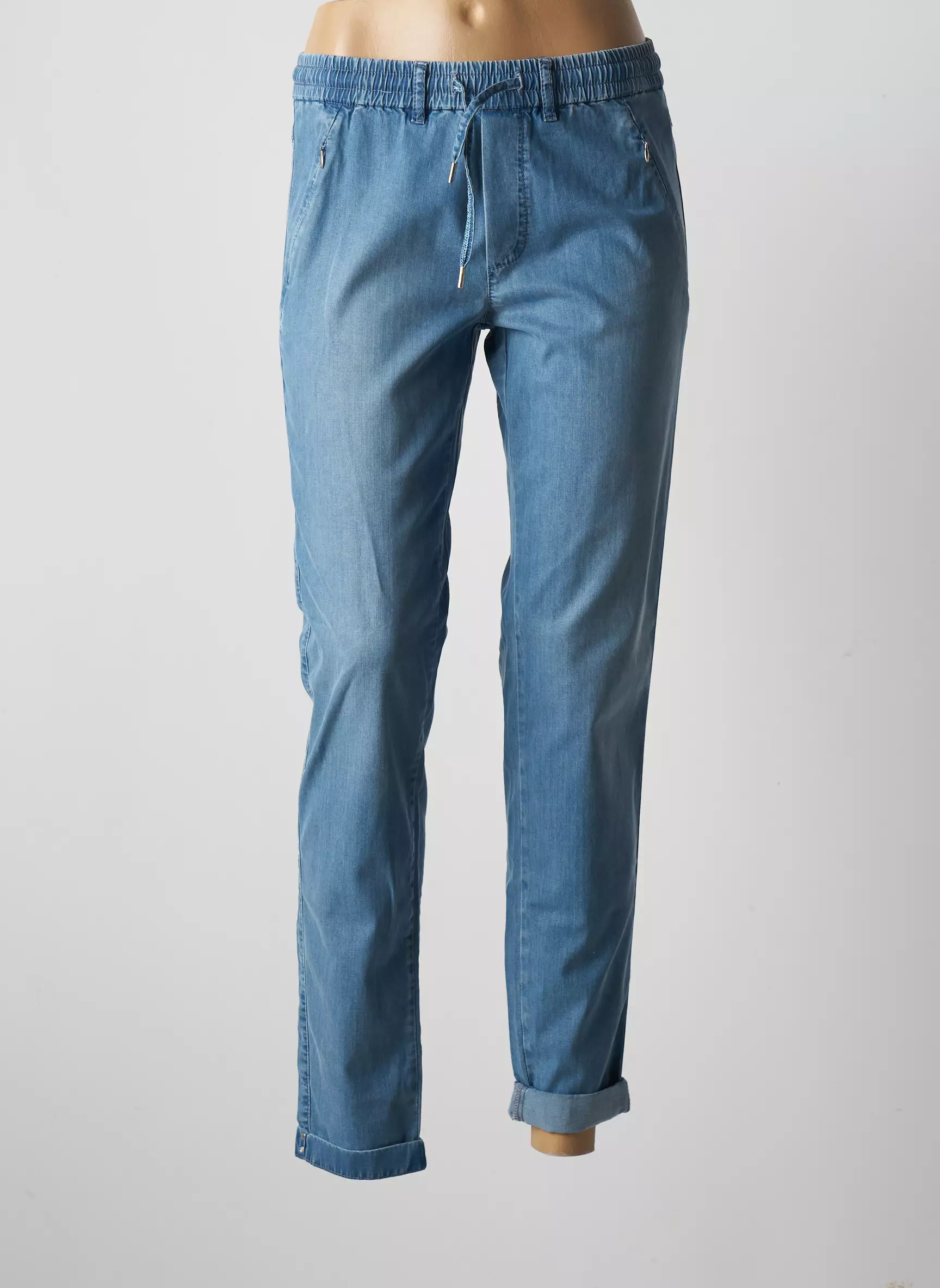 Para Mi Pantalons Chino Femme couleur bleu