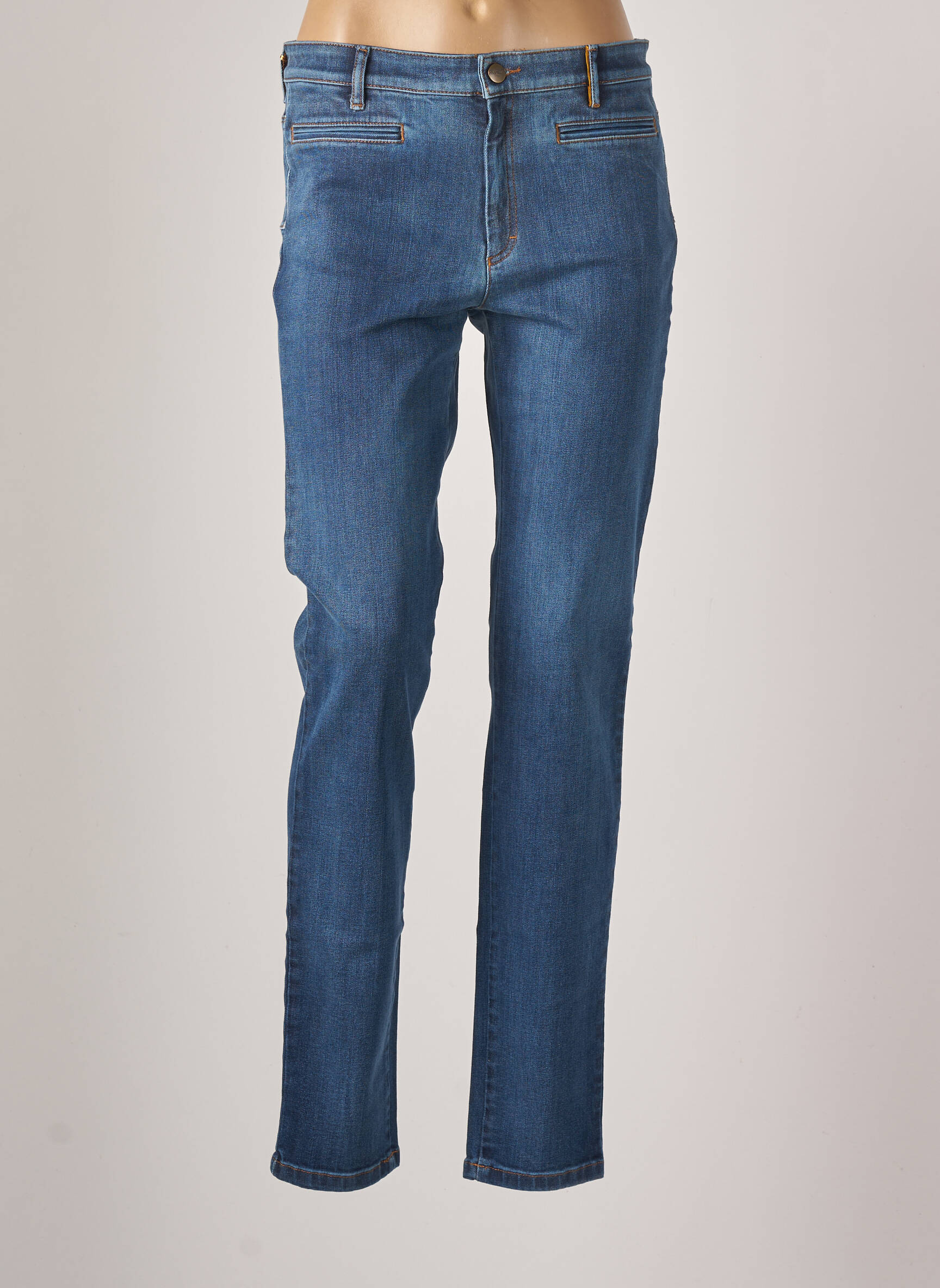 Couturist Jeans Coupe Slim Femme couleur bleu