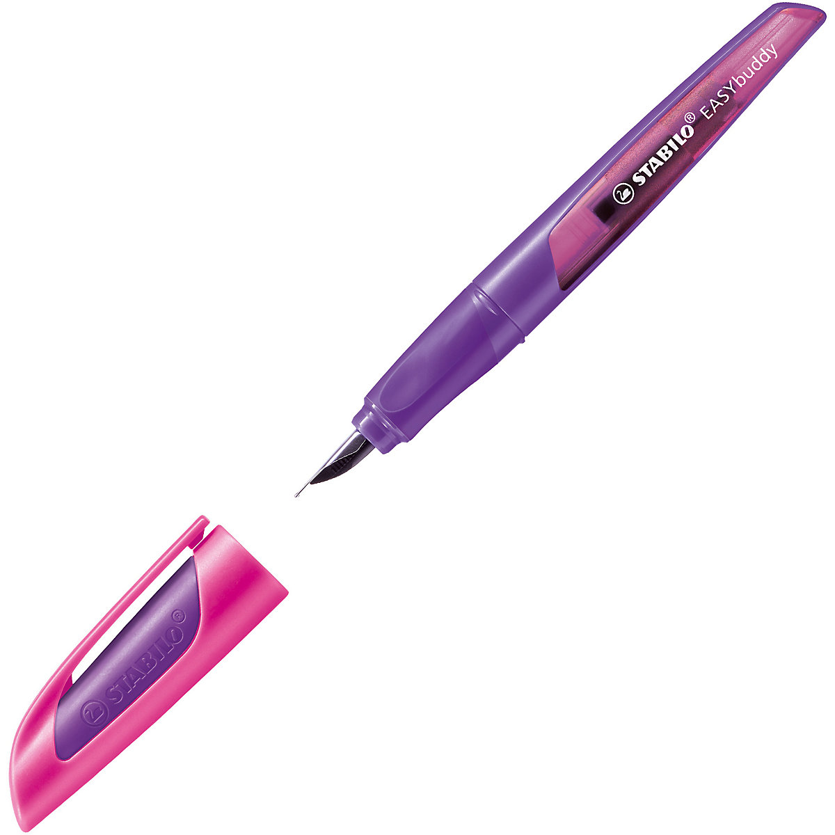 Schulfüller EASYbuddy M-Feder lila/magenta, inkl. Patrone