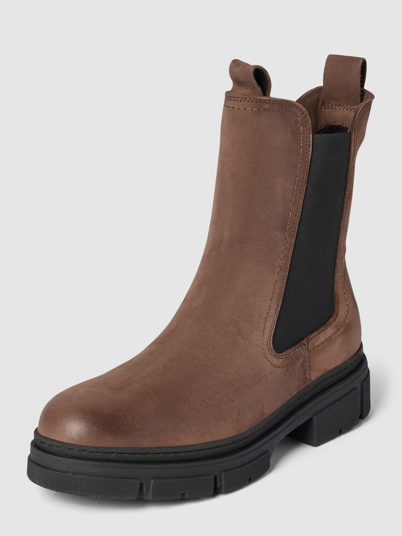 Chelsea Boots aus Leder in Two-Tone-Machart in dunkelbraun