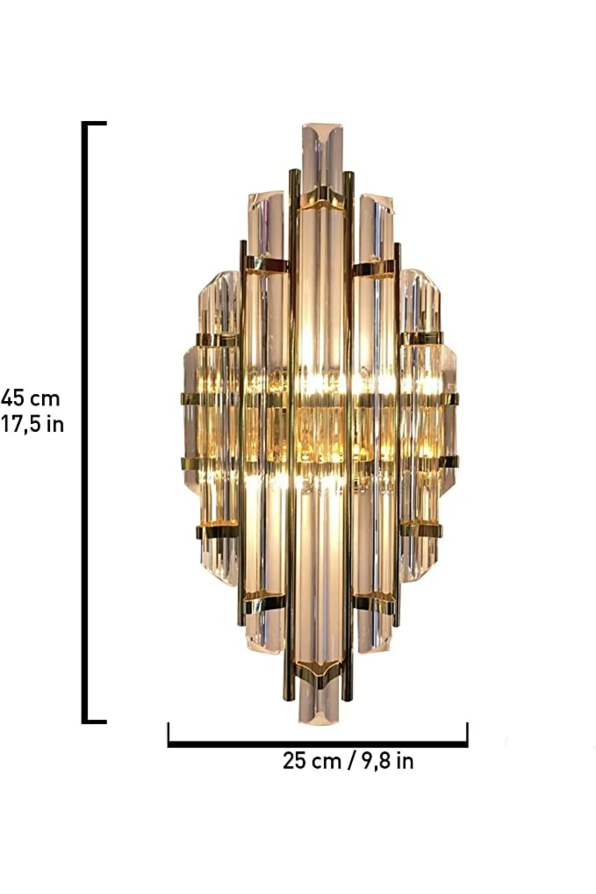Bamyum  Metal & Glas Wandleuchte Innen