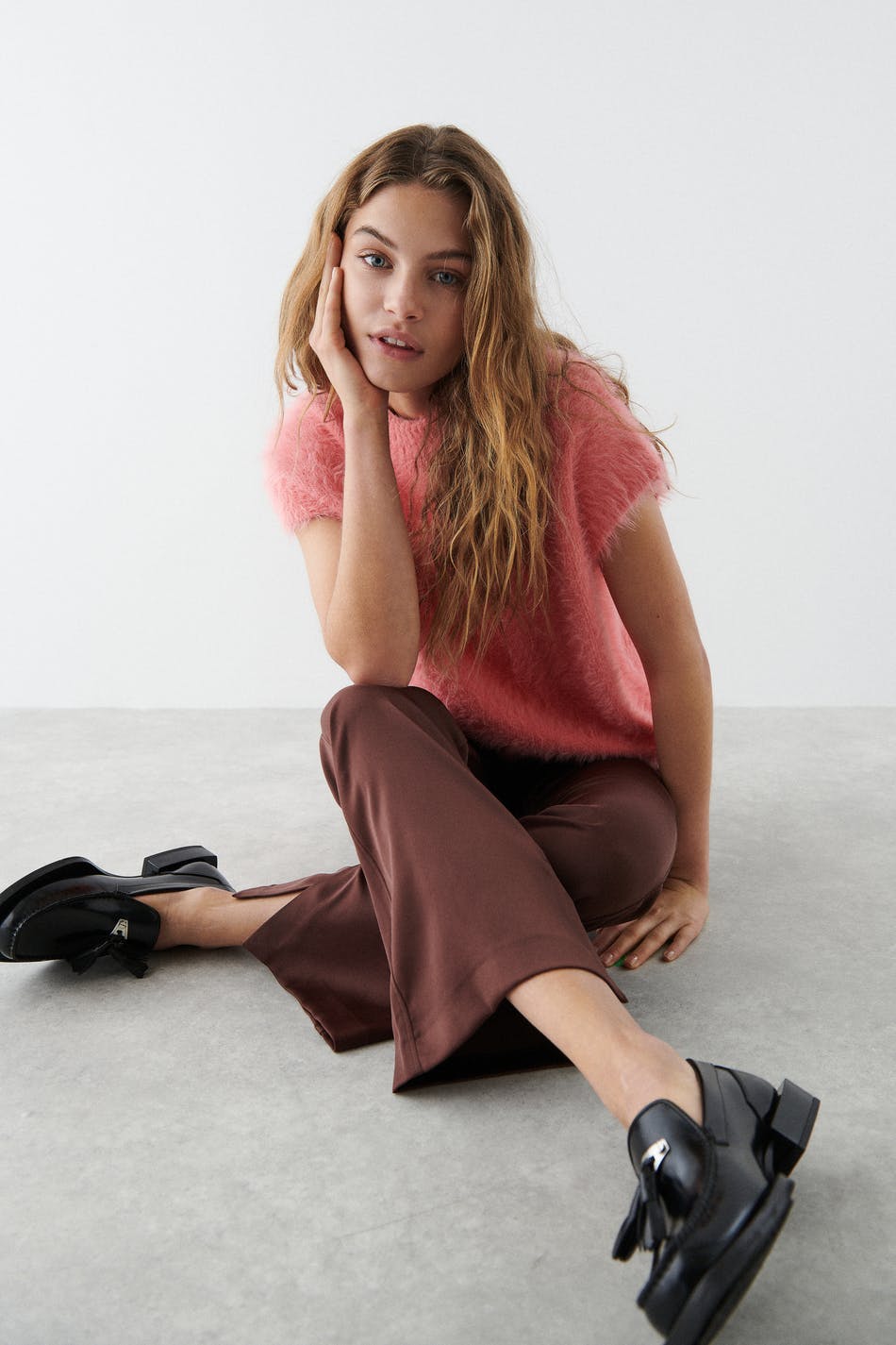 Mel satin trousers