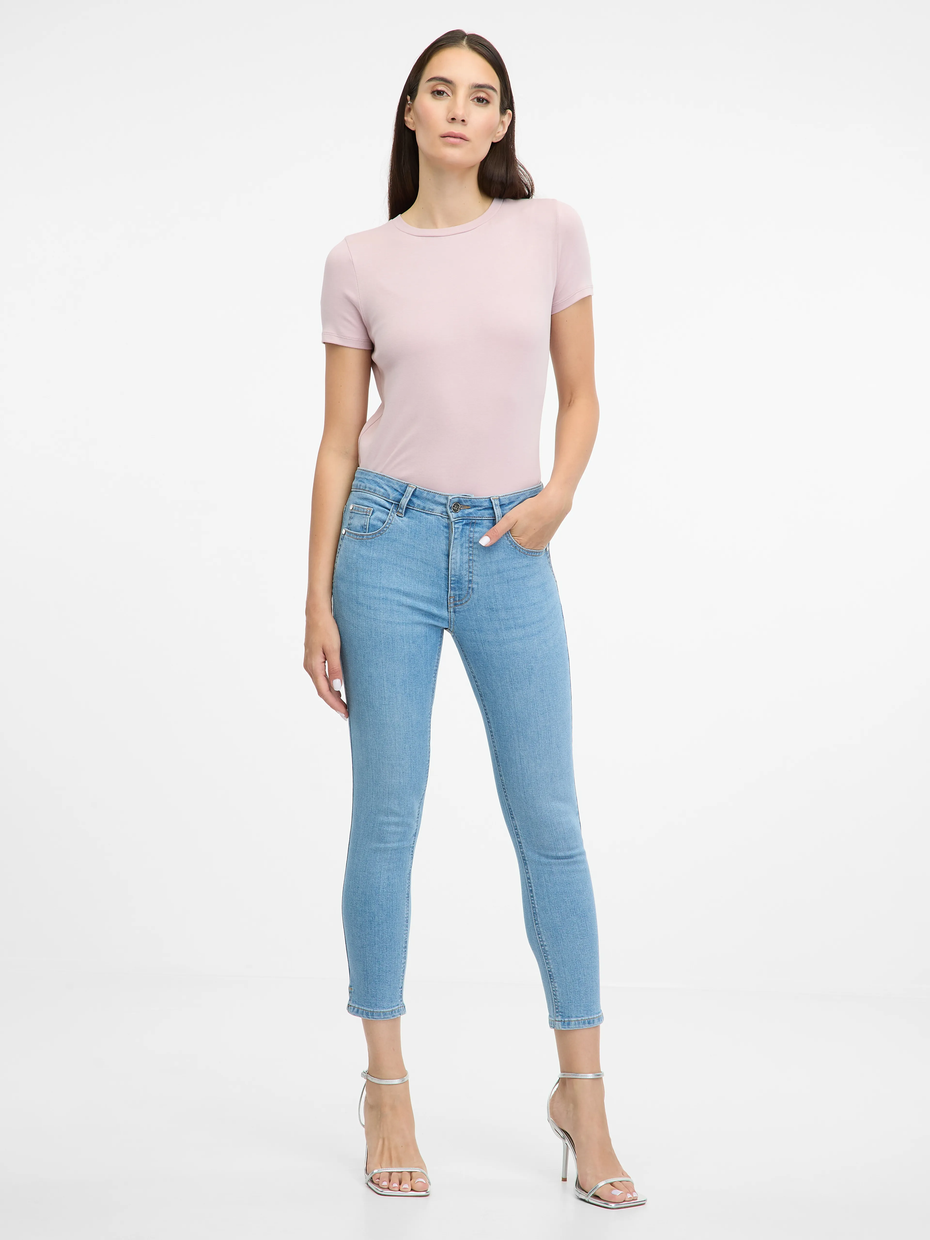 Hellblaue Damen Skinny Fit Jeans ORSAY