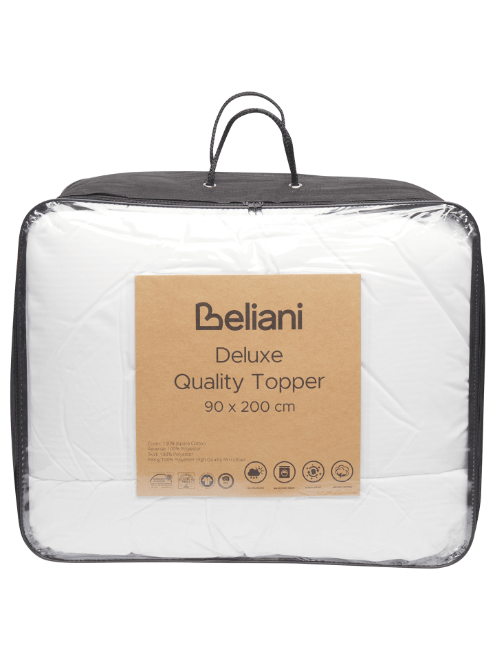 Beliani Topper MULHACEN in Weiß - (W) 90 x (H) 4 x (L) 200 cm günstig kaufen onesize