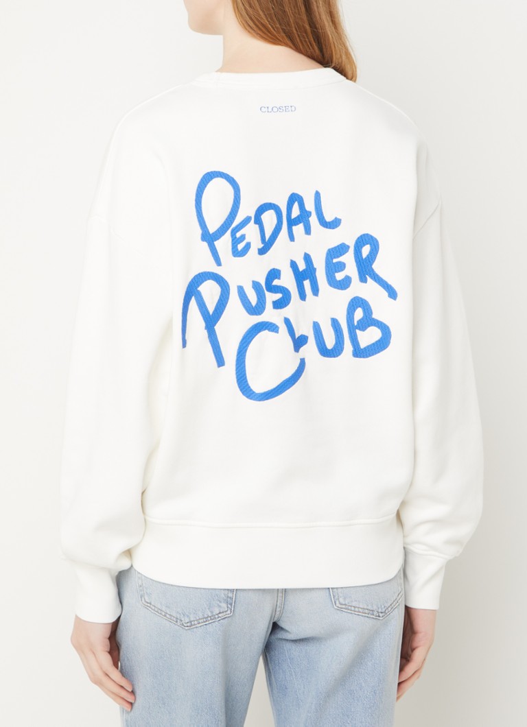 Pull en coton biologique CLOSED avec broderie et imprimé au dos