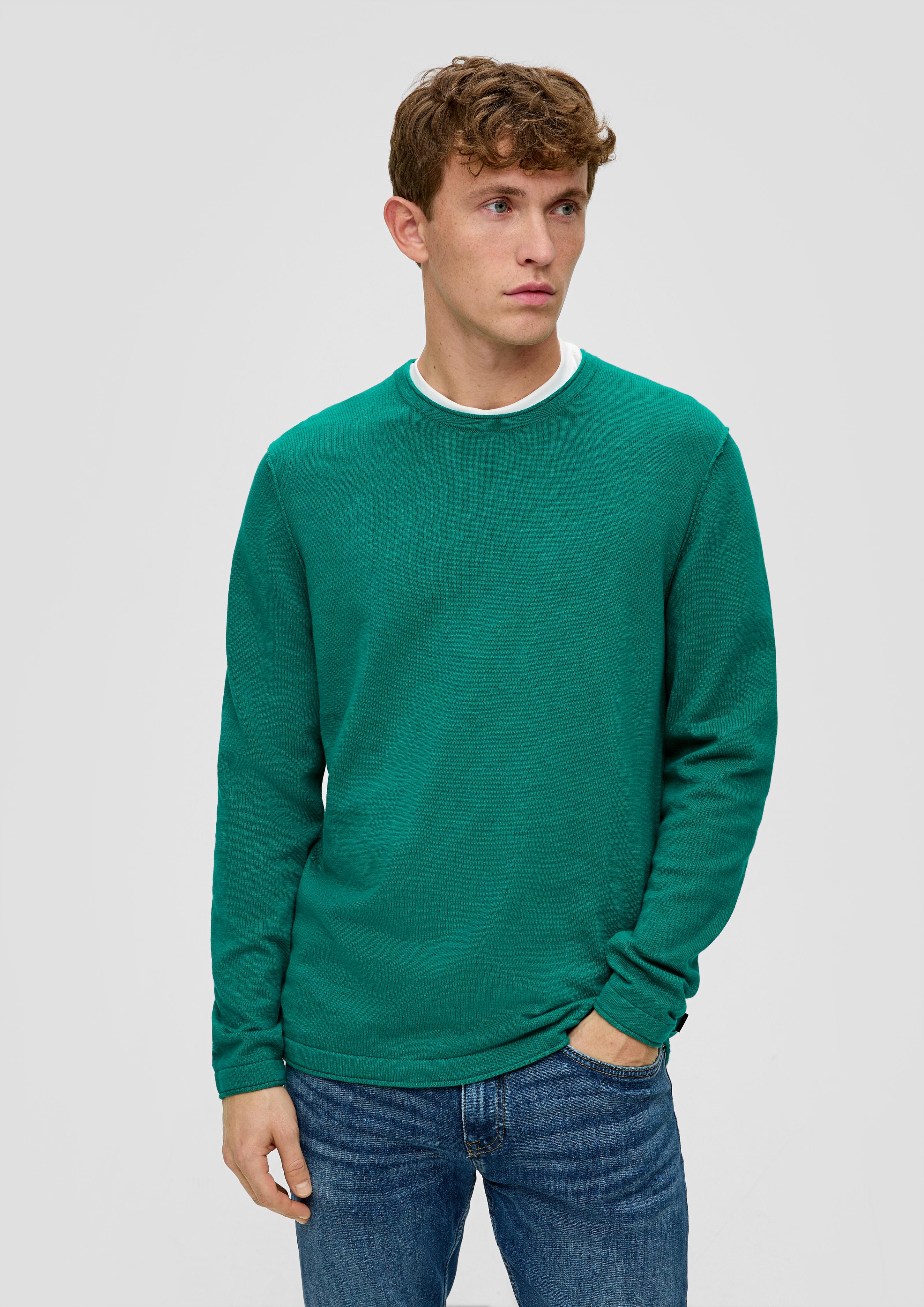 Strickpullover mit Rollkante  2141098-7652