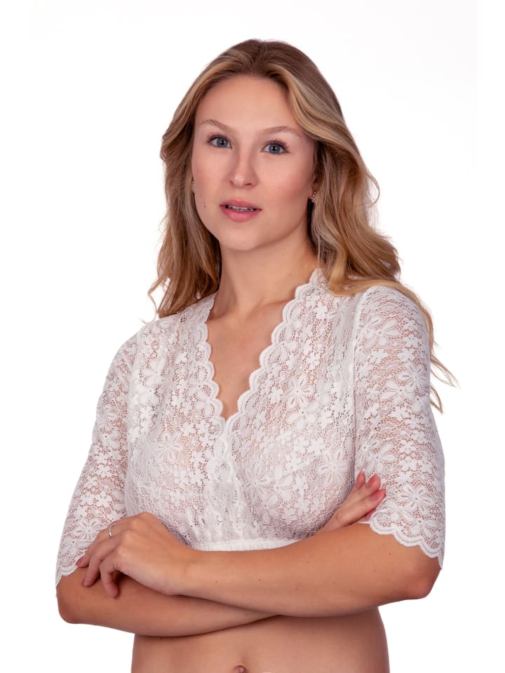 Edelnice Dirndlbluse Thesi in weiß günstig kaufen