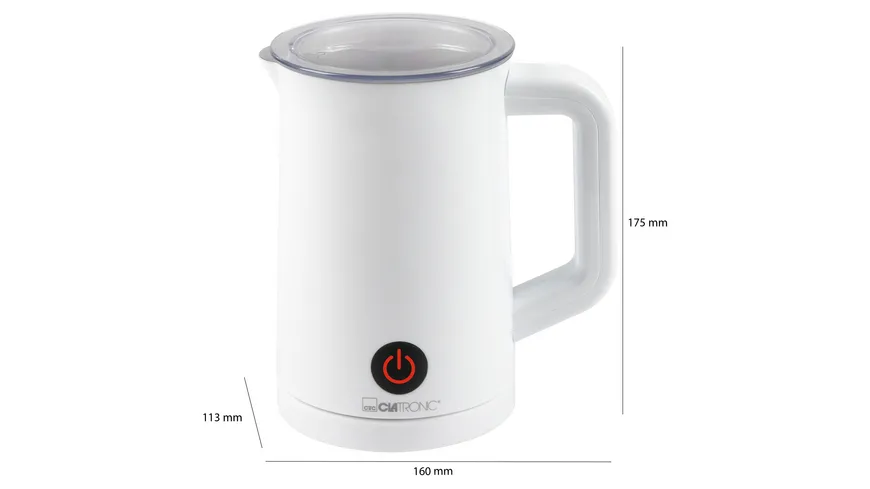 CLATRONIC MS 3693 Cordless Milchaufschäumer weiß