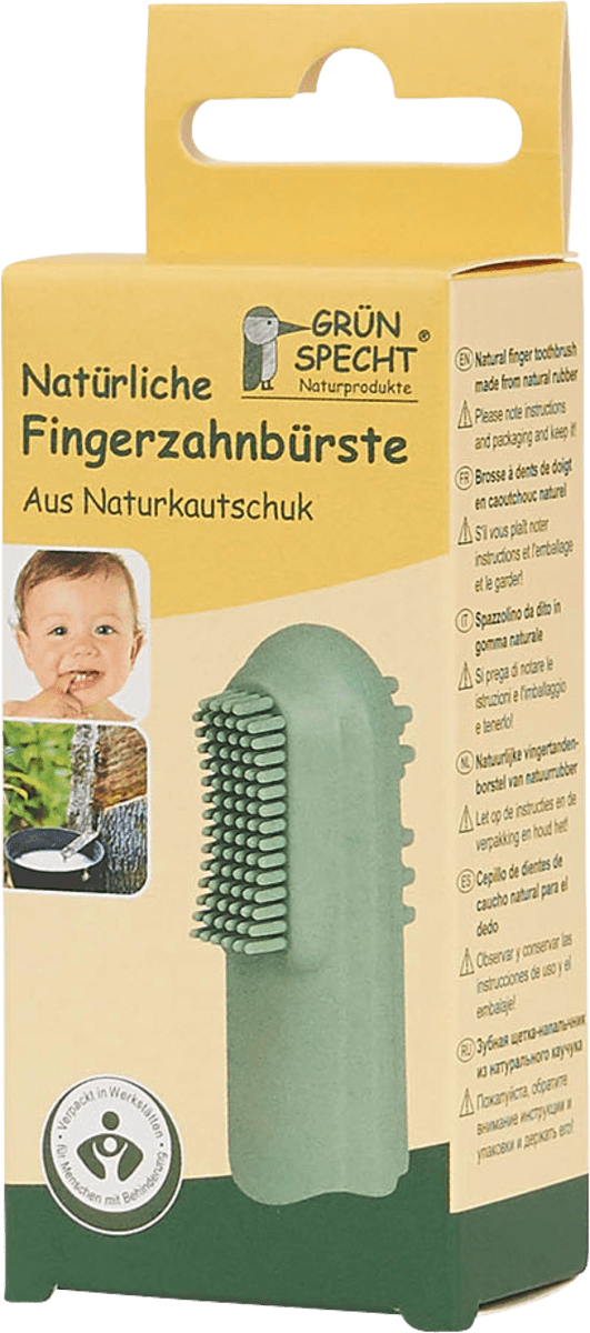 Fingerzahnbürste natürlich, Naturkautschuk, 1 St