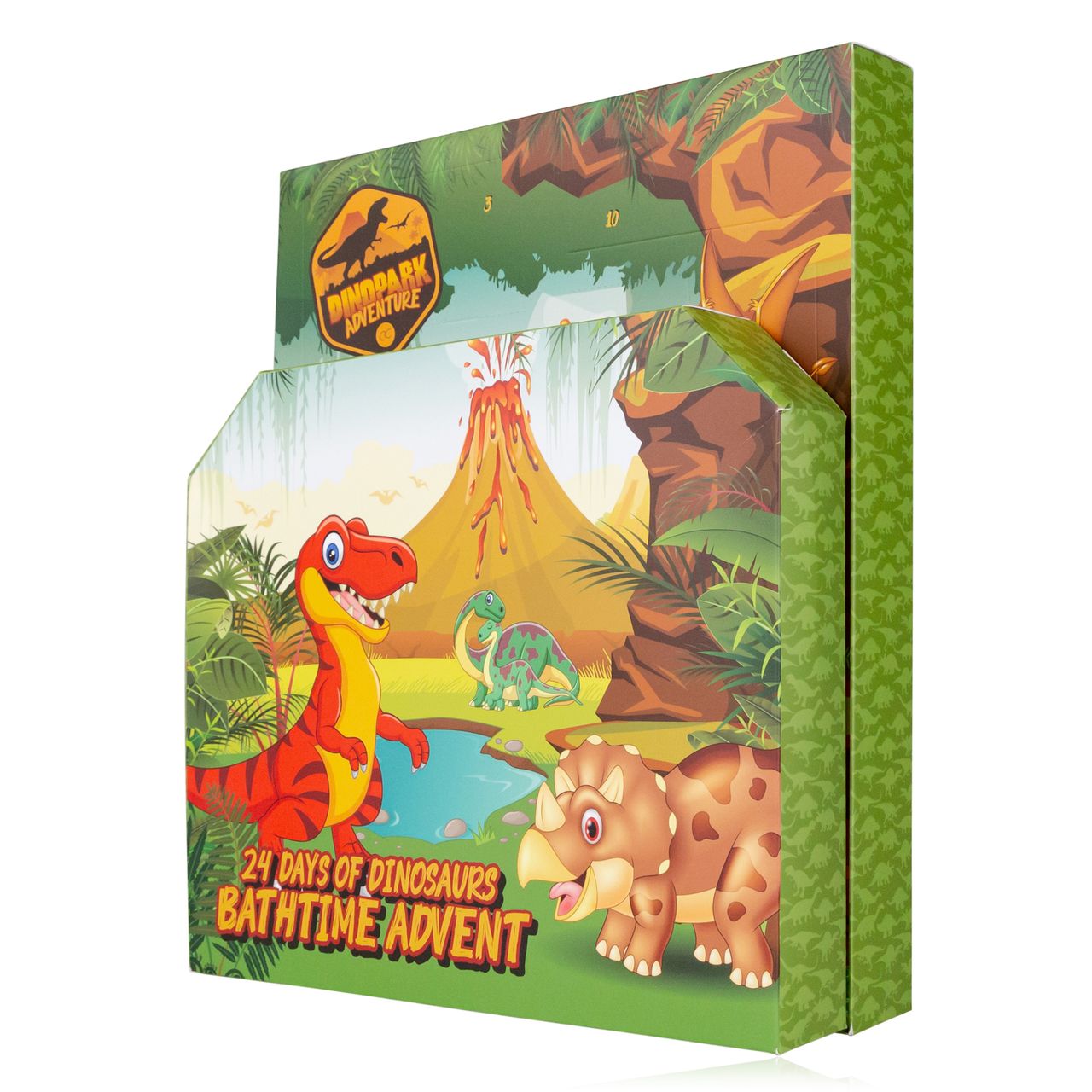 accentra Adventskalender DINOPARK ADVENTURE in aufklappbarer Box
