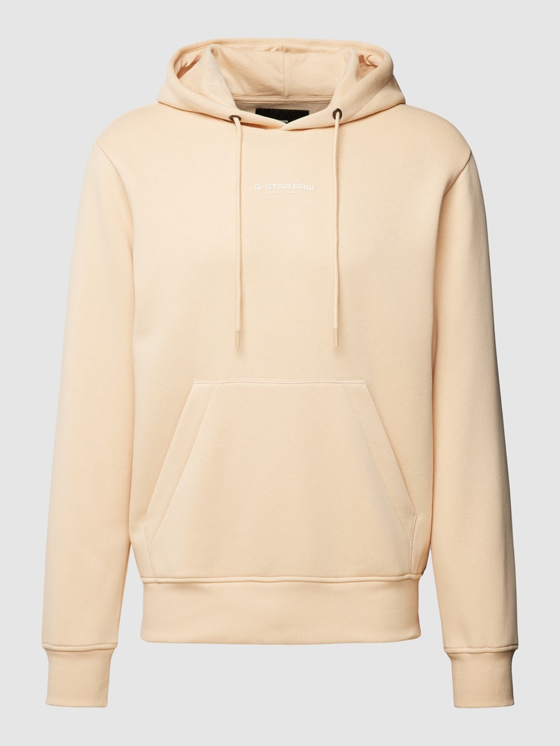Hoodie mit Label-Print in beige
