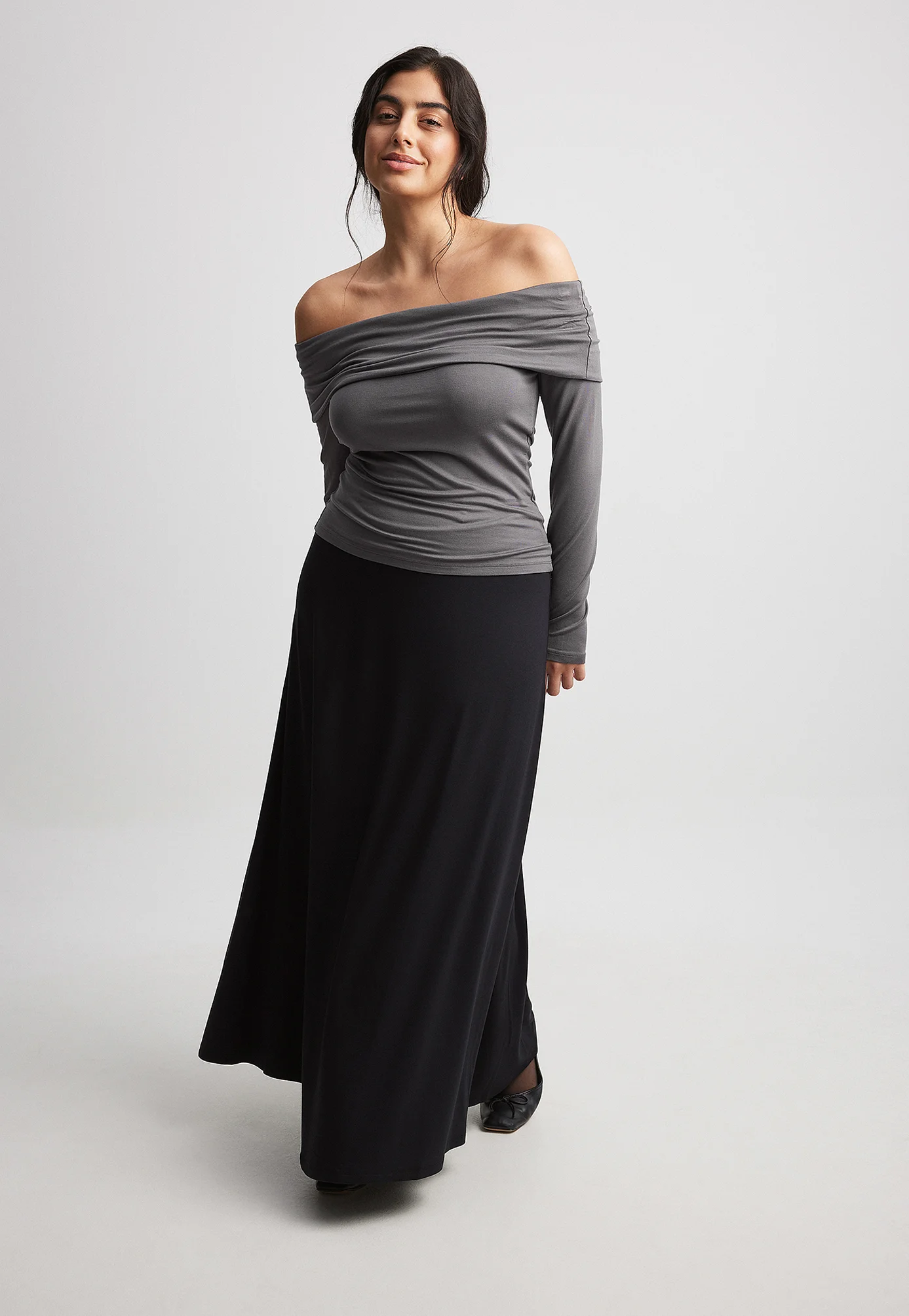 NA-KD SOFT LINE FLOWY - Falda larga