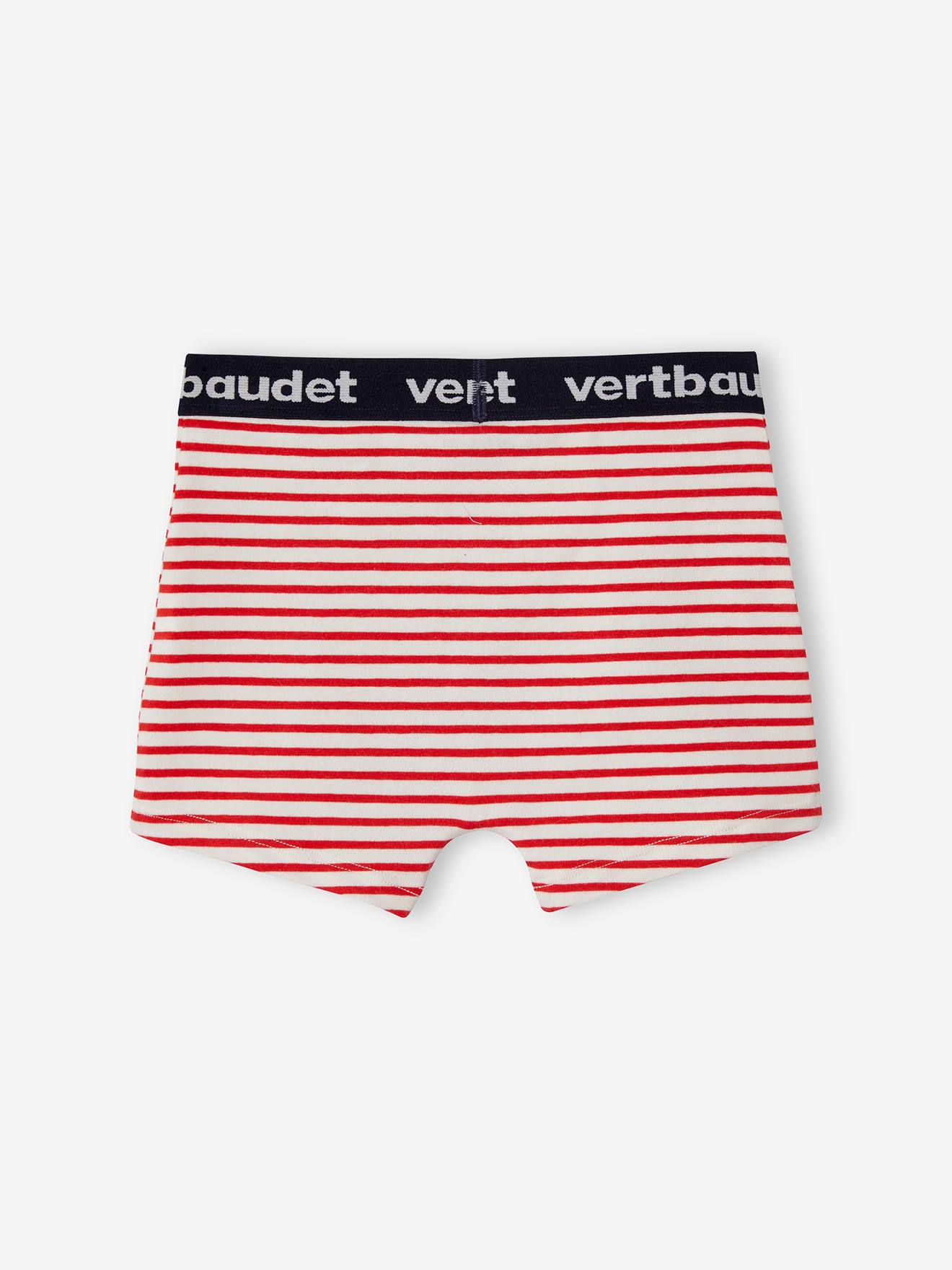 Lot de 7 boxers stretch garçon semainier monstres lot ivoire rayé