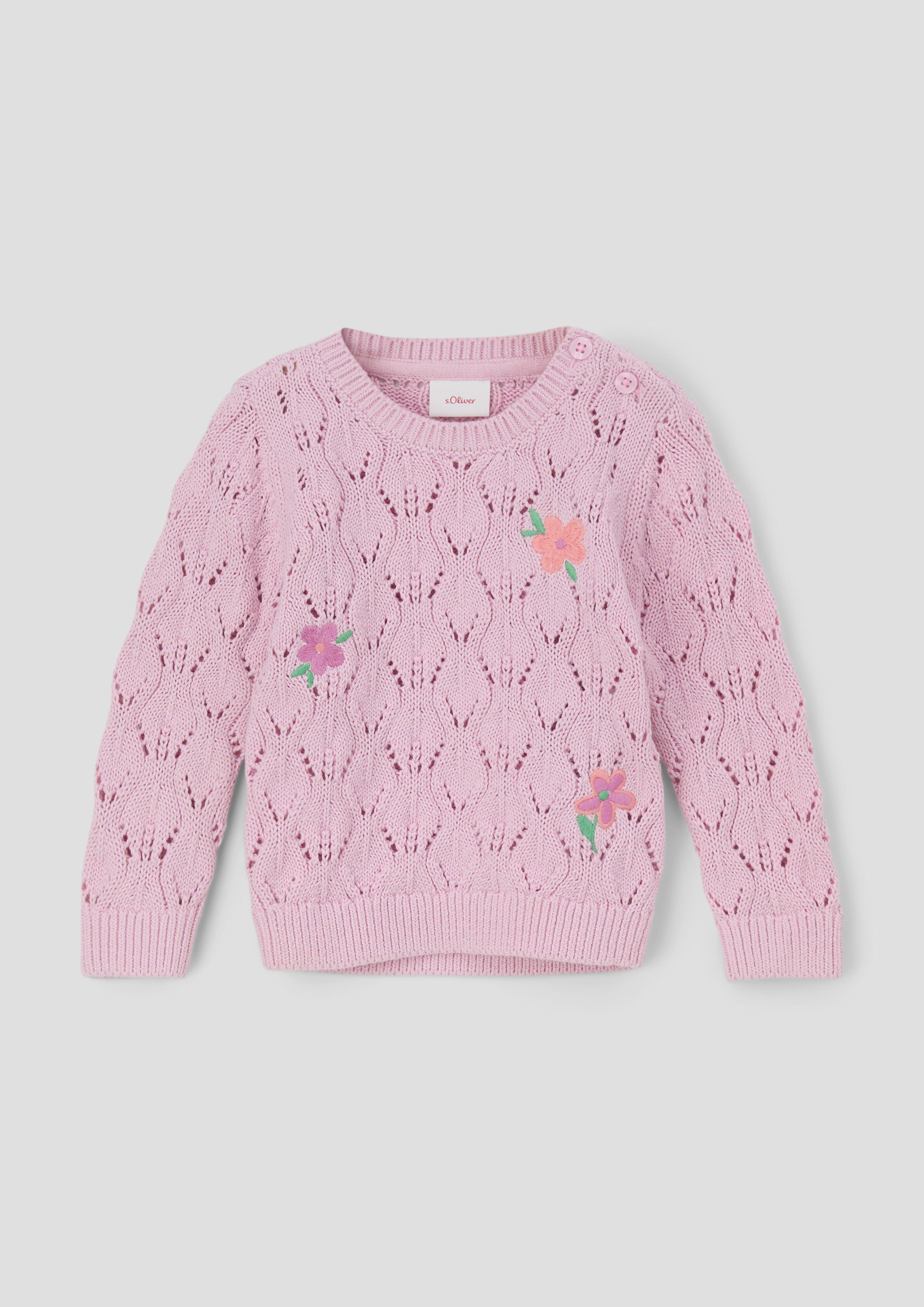 Strickpullover mit Stickerei  2140167-4073